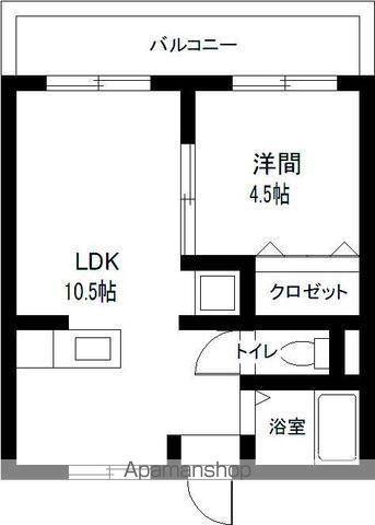 恒南コーポ(1LDK/2階)の間取り写真