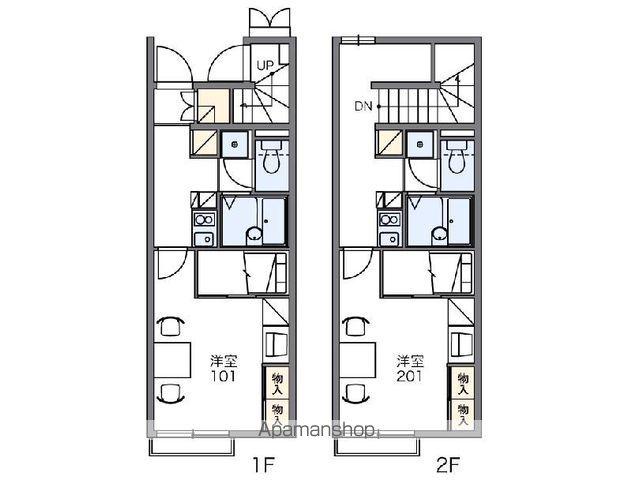 レオパレスネーブルⅠ(1K/2階)の間取り写真