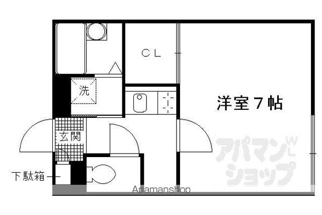 レオパレスKS蔭山(1K/1階)の間取り写真
