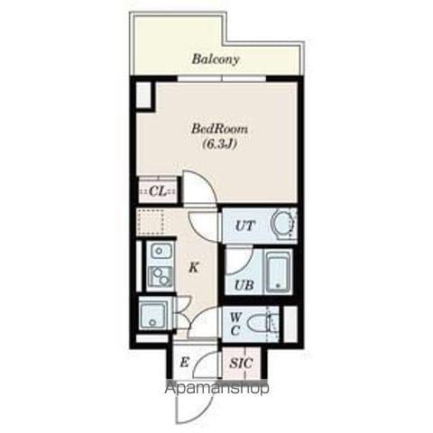 S-FORT中板橋(1K/1階)の間取り写真