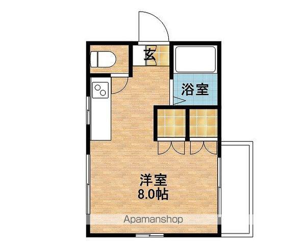 ビッグバーンズマンション東谷山(ワンルーム/2階)の間取り写真