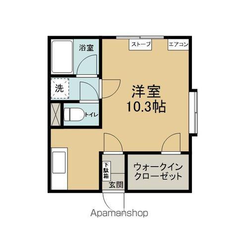 フレンドリー卸町2号館(ワンルーム/2階)の間取り写真