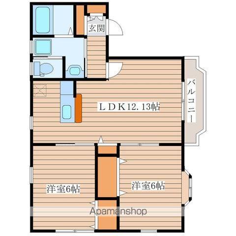 プログレール落合弐番館(2LDK/2階)の間取り写真