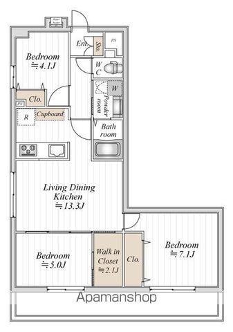 コンフォート津田沼 弐番館(3LDK/6階)の間取り写真