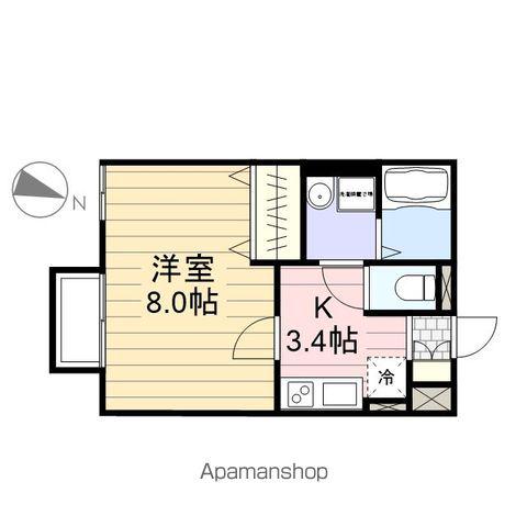 グランモア登戸弐番館(1K/2階)の間取り写真