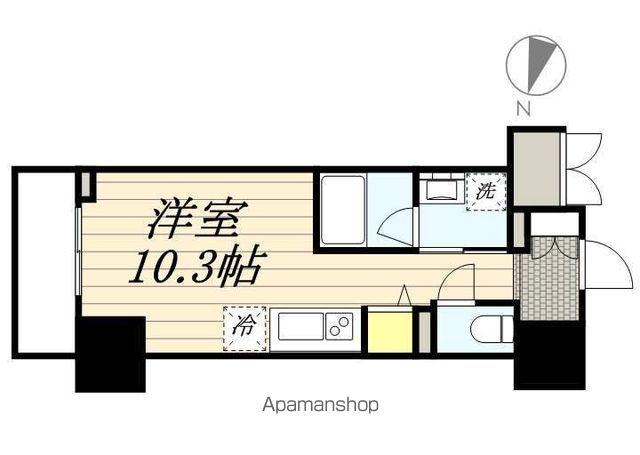 ロイジェントパークス千葉中央(ワンルーム/10階)の間取り写真