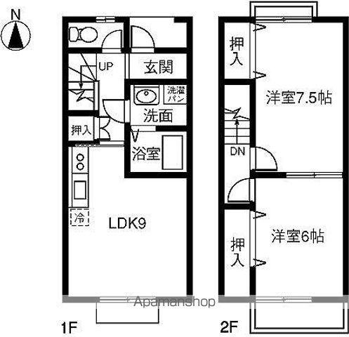 アシストⅤ(2LDK)の間取り写真