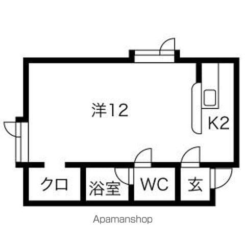 サンピアFUJINO(1K/2階)の間取り写真