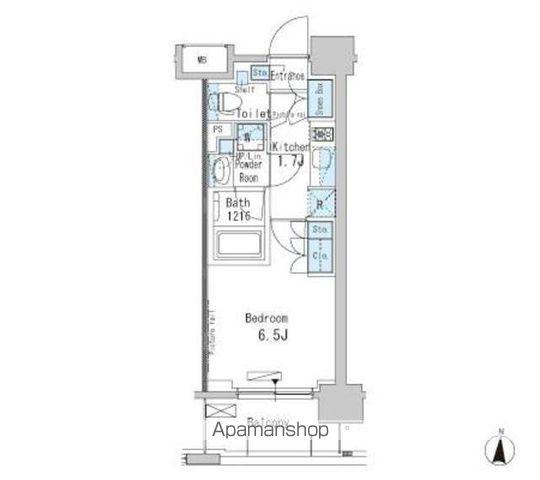 パークアクシス両国(1K/9階)の間取り写真