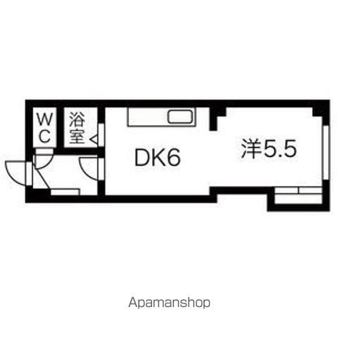 クリスタルヒルズ(1DK/3階)の間取り写真