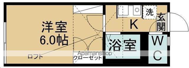 ピースフル泉第5(1K/1階)の間取り写真