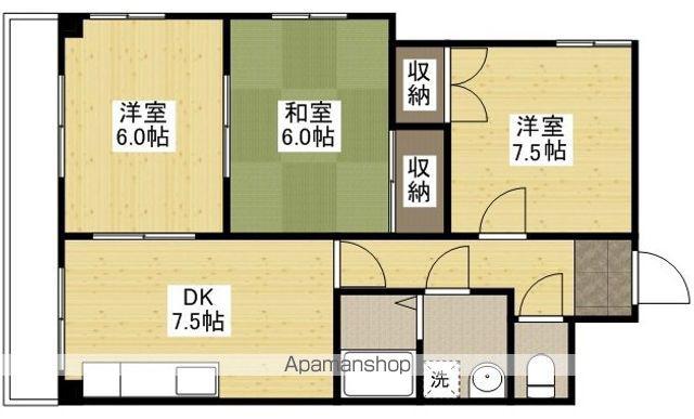 クオーレ羽衣(3DK/3階)の間取り写真
