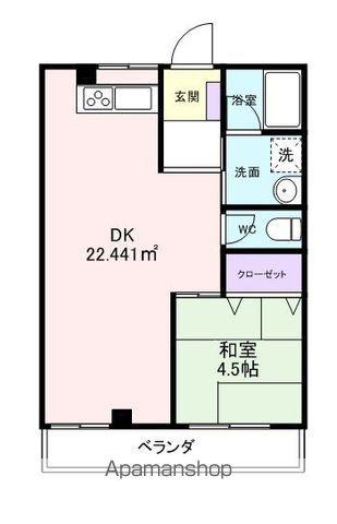 サンハイツSASAKI(1LDK/2階)の間取り写真