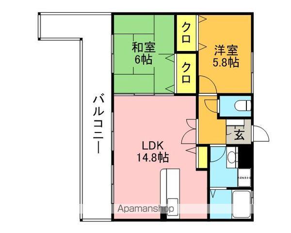 プレミールプレジオ(2LDK/2階)の間取り写真