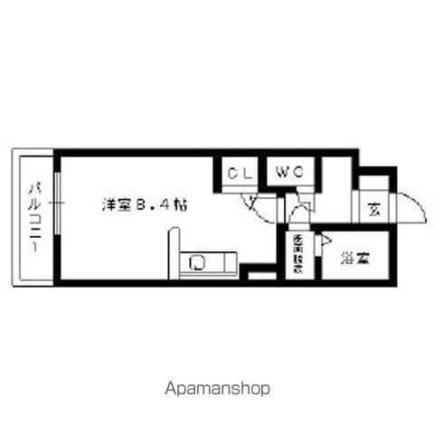 ハーモニーハウス富士見(ワンルーム/2階)の間取り写真