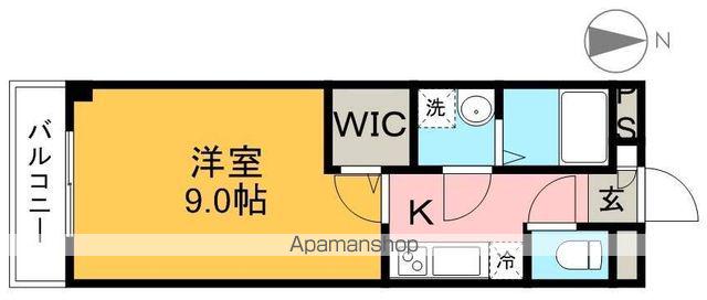 サンサン・コート(1K/3階)の間取り写真