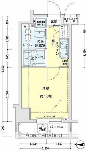 メインステージ錦糸町駅前2(1K/12階)の間取り写真