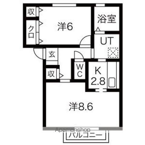 セピアコート(2K/1階)の間取り写真