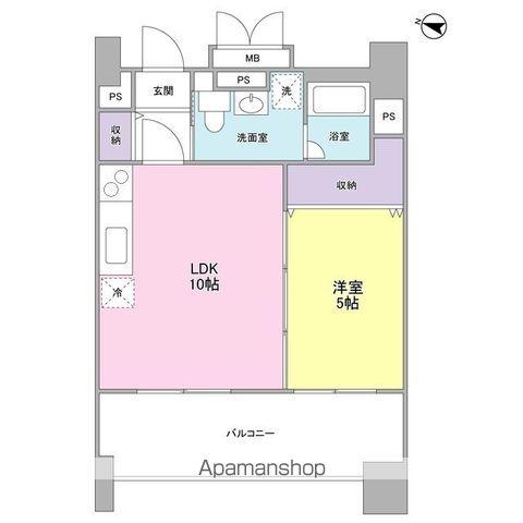 ロネスタR文京護国寺(1LDK/10階)の間取り写真