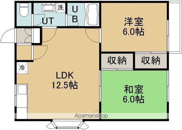 マンションまさ(2LDK/2階)の間取り写真