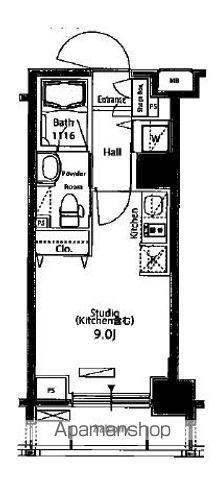 パークアクシス板橋本町(ワンルーム/2階)の間取り写真