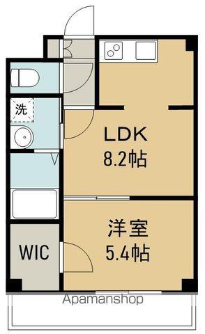 しゃとれ福室(1LDK/1階)の間取り写真