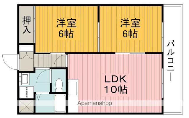 コーラルハイツ津賀(2LDK/1階)の間取り写真
