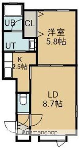 エスポワールA(1LDK/1階)の間取り写真