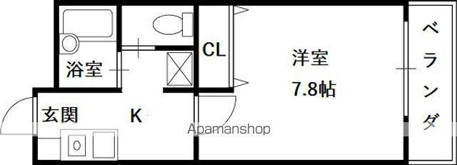 リバティ樋ノ口2(1K/1階)の間取り写真