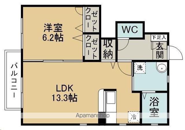 グランドゥールⅥ(1LDK/1階)の間取り写真