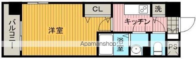 メゾン・ド・ヴィレ千葉中央(1K/12階)の間取り写真