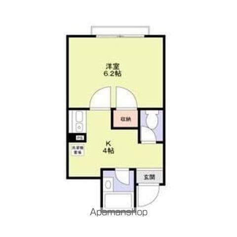 メゾンダテ(1K/3階)の間取り写真