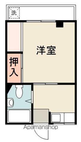 平和町コーポ(1K/1階)の間取り写真