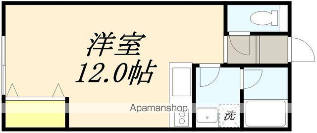 はうす光(ワンルーム/1階)の間取り写真