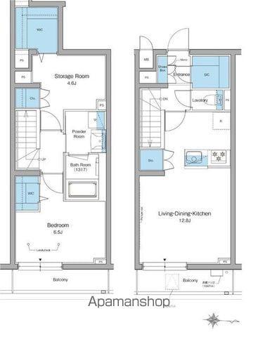 ルフォンリヴェント杉並永福(1SLDK/1階)の間取り写真