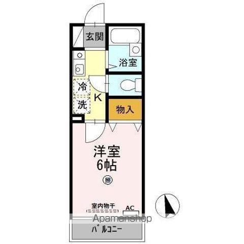 ドエルK(1K/2階)の間取り写真