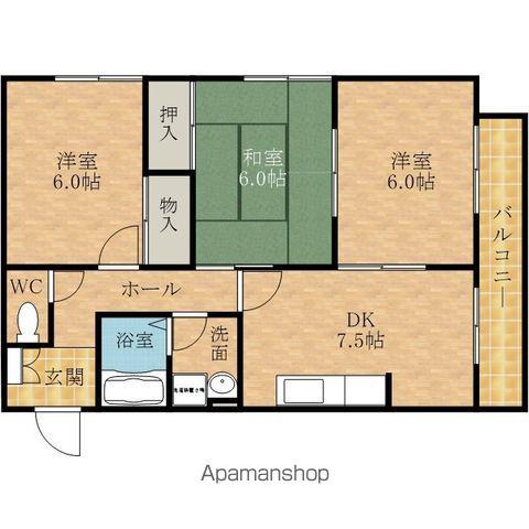 メゾン・ド・クレール(3DK/2階)の間取り写真