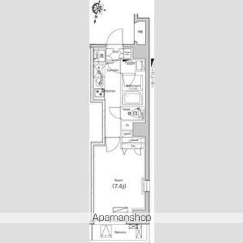レスティア三軒茶屋(1K/6階)の間取り写真