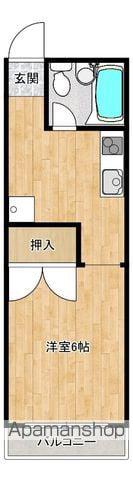 コーポハローズ(1K/1階)の間取り写真