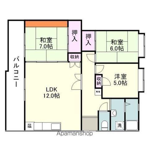 ガーデニア下荒田(3LDK/3階)の間取り写真
