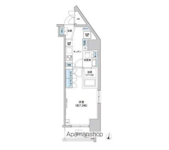 パークキューブ西新宿(1K/10階)の間取り写真