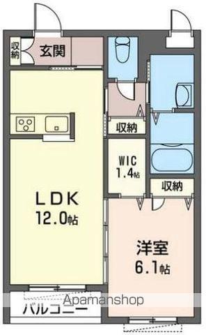 レクレドール阿佐谷(1LDK/1階)の間取り写真