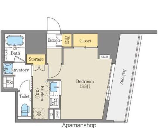 CORNES HOUSE NAGOYA(ワンルーム/3階)の間取り写真