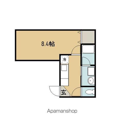 藤島ビル(1K/2階)の間取り写真