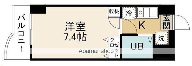 ランドマーク支倉(1K/9階)の間取り写真
