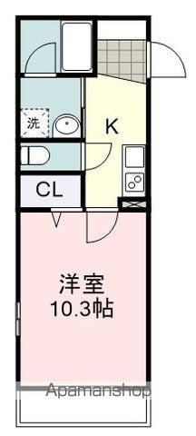 カフェ・ド・ショパン(1K/3階)の間取り写真