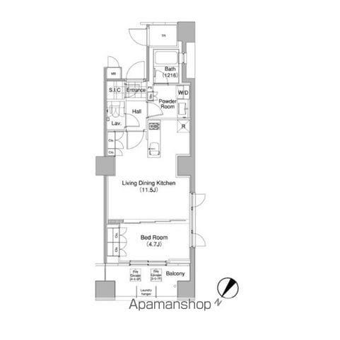 コンフォリア東池袋WEST 8階階 間取り