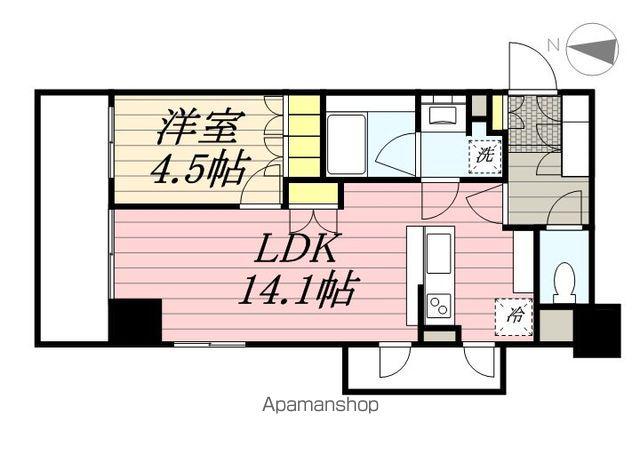 パークアクシス東高円寺(1LDK/6階)の間取り写真