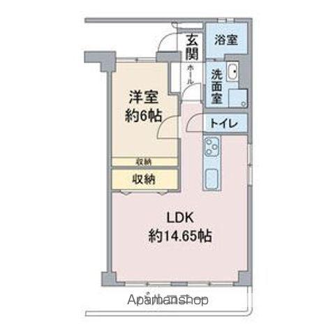 マンションわくら(1LDK/3階)の間取り写真