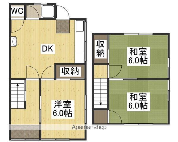 中川　貸住宅(3DK)の間取り写真